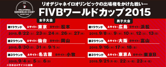 明日5月23日(土)よりチケットの一般発売がスタート！ FIVBワールドカップ2015